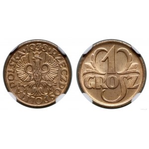 Poland, 1 grosz, 1938, Warsaw
