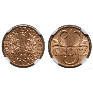 Poland, 1 grosz, 1939, Warsaw