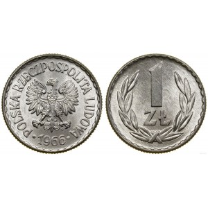 Pologne, 1 zloty, 1966, Varsovie