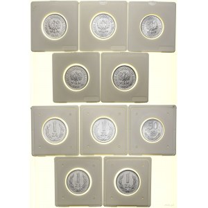 Pologne, série de 5 pièces, 1974-1983, Varsovie