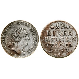Germany, 1/12 thaler, 1753 A, Berlin
