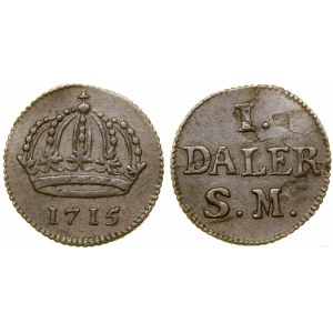 Sweden, 1 daler, 1715, Stockholm