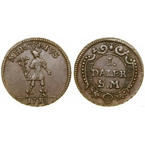 Sweden, 1 daler, 1718, Stockholm