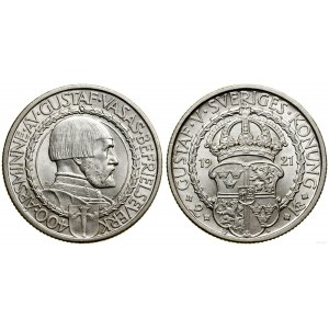 Sweden, 2 crowns, 1921, Stockholm