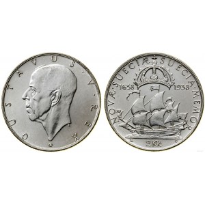 Suède, 2 couronnes, 1938, Stockholm