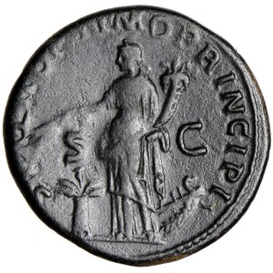Cesarstwo Rzymskie, Trajan, dupondius, 103, men. Rzym