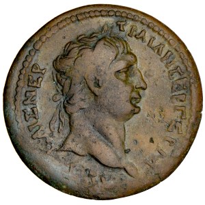 Rzym Prowincjonalny, Egipt, Trajan, drachma brązowa, rok 4 po Chr. = 100/101, men. Aleksandria