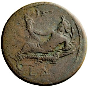 Rzym Prowincjonalny, Egipt, Trajan, drachma brązowa, rok 4 po Chr. = 100/101, men. Aleksandria