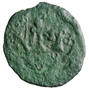 Polska, Władysław Opolski, Ruś Czerwona, moneta miedziana (puło, denar), 1372-1378, men. Lwów