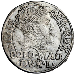 Polska, Zygmunt August, Litwa, grosz na stopę litewską, 1547, men. Wilno