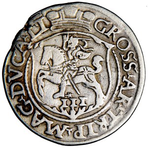 Polska, Zygmunt August, Litwa, trojak, 1564, men. Wilno