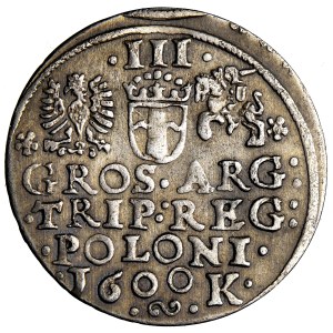 Poland, Sigismund III, Crown, trojak, 1600, minted in Kraków