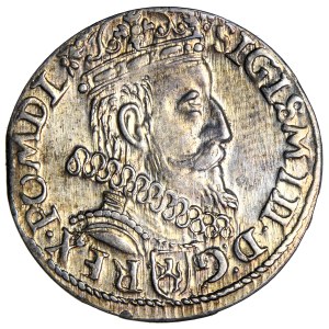 Polska, Zygmunt III, Korona, trojak, 1604, men. Kraków