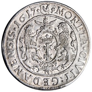 Polska, Zygmunt III, Gdańsk, ort, 1617, men. Gdańsk