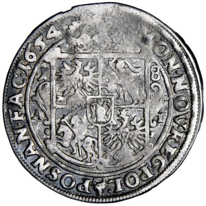 Poľsko, Jan Kazimierz, Koruna, ort, 1654, mincovňa Poznaň, Andrzej Tymf