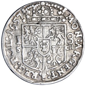 Polsko, Jan Kazimierz, Koruna, ort, 1657, raženo v Krakově