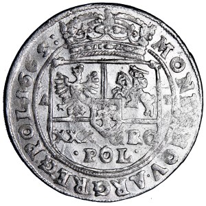 Jan Kazimierz, Crown, gold (złotówka, tymf), 1665, minted in Bydgoszcz