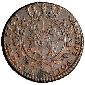 Poland, Stanisław August, Crown, copper trojak, 1765, minted in Kraków