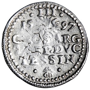 Silesia, Duchy of Cieszyn, Adam Wacław, trojak, 1597, minted in Cieszyn