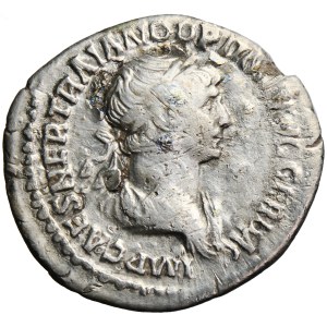 Cesarstwo Rzymskie, Trajan, denar, 114-117, men. Rzym