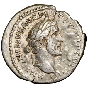 Roman Empire, Antoninus Pius and Marcus Aurelius as Caesar, denarius, 141, minted in Rome