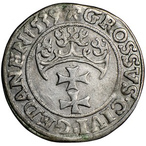 Polska, Zygmunt Stary, Gdańsk, grosz, 1539, men. Gdańsk