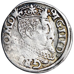 Polen, Sigismund III., Krone, Trojak, 1599, geprägt in Posen