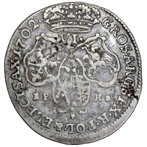 Poland (Saxony), Augustus II the Strong, six-real coin, 1702, minted in Leipzig
