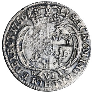Poland, Augustus III, six-real coin, 1756, minted in Leipzig, Ernst Croll