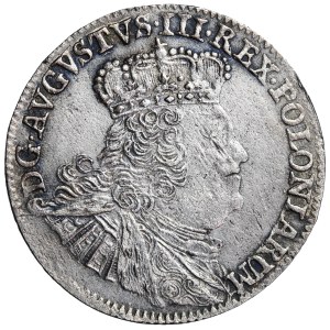 Poland, Augustus III, six-real coin, 1756, minted in Leipzig, Ernst Croll