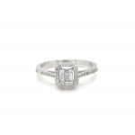 WHITE GOLD RING - 2.60 GR WITH DIAMONDS - DH-R1020