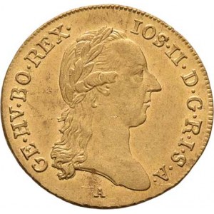Josef II., ( 1765 - ) 1780 - 1790, Dukát 1787 A, Vídeň, P.19, KM.2084, 3.489g, nep.hr.,