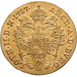 Josef II., ( 1765 - ) 1780 - 1790, Dukát 1787 A, Vídeň, P.19, KM.2084, 3.489g, nep.hr.,