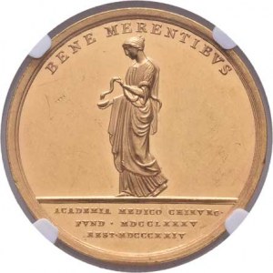 František II., 1792 - 1835, 8-dukátová medaile 1824 - prémie lékařské akademie -