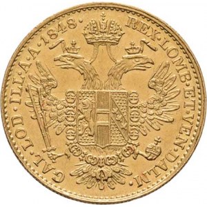 Ferdinand V., 1835 - 1848, Dukát 1848 A, Vídeň, 3.480g, nep.hr., nep.rysky,