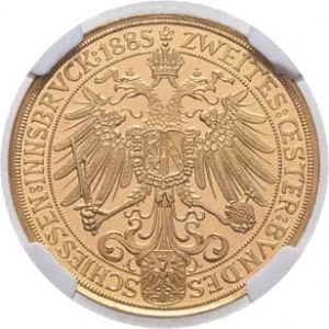 František Josef I., 1848 - 1916, 4 Dukát 1885 - II.celorakouské spolkové střelby