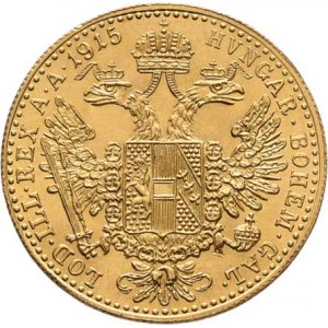František Josef I., 1848 - 1916, Dukát 1915 - novoražba, 3.486g, nep.hr.
