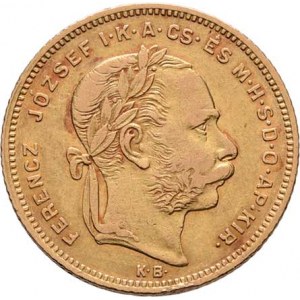 František Josef I., 1848 - 1916, 8 Zlatník 1879 KB, 6.413g, nep.hr., nep.rysky,