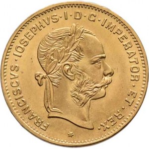 František Josef I., 1848 - 1916, 4 Zlatník 1892 - novoražba, 3.220g, pěkná patina