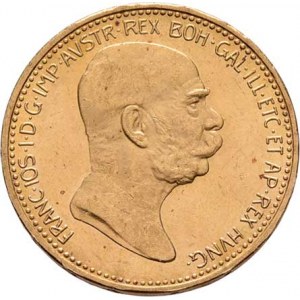 František Josef I., 1848 - 1916, 20 Koruna 1909 - Marschall, 6.776g, nep.hr.,