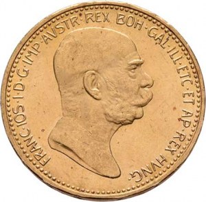 František Josef I., 1848 - 1916, 20 Koruna 1909 - Marschall, 6.776g, nep.hr.,