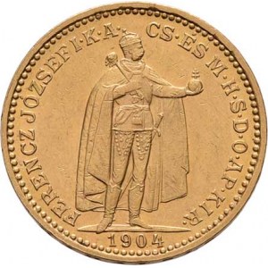 František Josef I., 1848 - 1916, 20 Koruna 1904 KB, 6.766g, nep.hr., nep.rysky, pěkná
