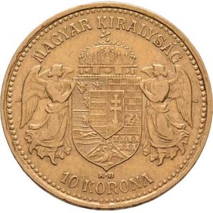 František Josef I., 1848 - 1916, 10 Koruna 1904 KB, 3.364g, nep.hr., nep.rysky, pěkná