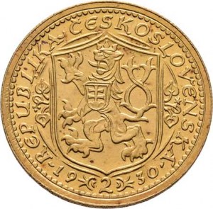 Československo, období 1918 - 1939, 2 Dukát 1930 (raženo pouze 942 ks), 6.974g, nep.hr.,