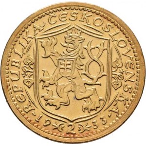 Československo, období 1918 - 1939, 2 Dukát 1933 (raženo pouze 4.671 ks), 6.966g, na