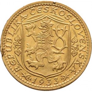 Československo, období 1918 - 1939, Dukát 1933 (raženo 57.597 ks), 3.486g, zásek na