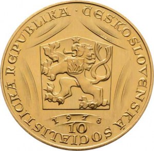 Československo, období 1960 - 1990, 10 Dukát 1978 - Karel IV. (pouze 3489 ks), 34.886g,