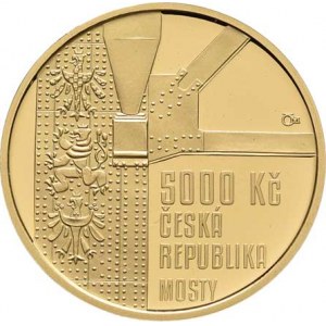 Česká republika, 1993 -, 5000 Koruna 2015 - Žďákovský obloukový most (Au999,