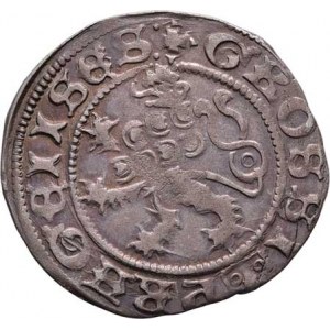 Ludvík I., 1516 - 1526, Pražský groš, Jáchymov, N-V.5/1b, Há.I.a/3, 2.513g,