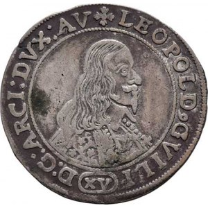 Olomouc-biskup., arcivév. Leopold Vilém, 1637 - 1662, XV Krejcar 1662, S-V.138 (B2/B1) Vyškov-Buonc